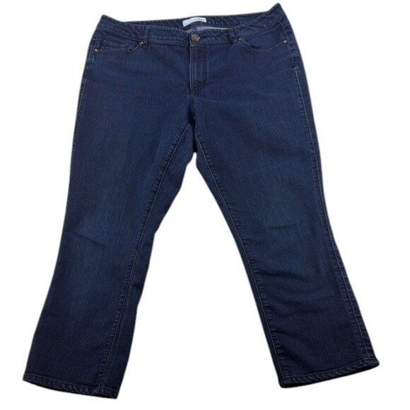 Loft Curvy Kick Crop Jeans High Rise Women’s Size 32 | Excellent Condition - Picture 1 of 9